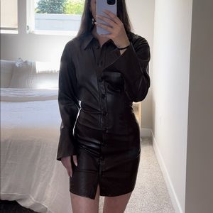 Zara Faux Leather Dress